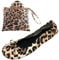 After Party Pumps® Leopard Print Size UK 3-4 Ladies Roll Up Shoes Fold Up Pumps Foldable with Carrier Pouch