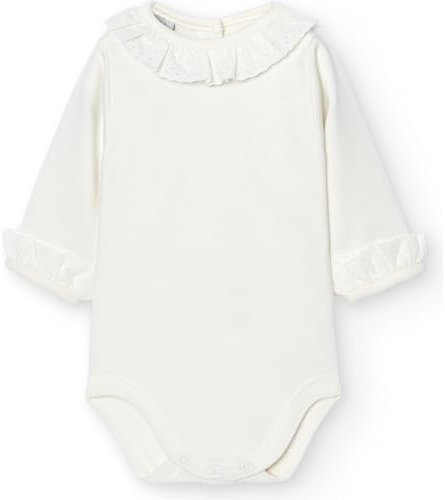 babidu BODY CUELLO BATISTA, Body para Bebé-Niños, Beige, 18 meses