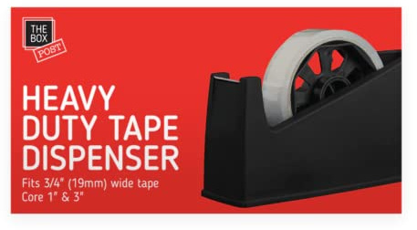 Black Plastic & Steel Tape Dispenser, 1 Piece - Durable & Heavy Duty, Suitable for Various Office Applications