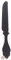 ATMOSPHERA CREATEUR D'INTERIEUR - Coltello da parete posate in legno nero 12x77,5 cm