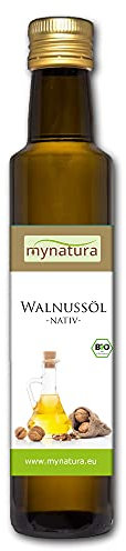 Mynatura Bio Walnussöl 250ml – Kaltgepresst aus ungerösteten Walnüssen – Reich an Omega-3 & Omega-6 – Vegan – Für Küche & Pflege – Mild-nussig – Ohne Zusätze – DE-ÖKO-044 zertifiziert (1 x 250ml)