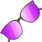 ATTCL Damen Sonnenbrille rund verspiegelt TR90 Rahme HD Nylonlinse Ultra Leicht JD222-Black+Purple