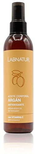 Aceite Corporal Argán 200ml Labnatur. Antioxidante, Hidrata y Nutre la piel. Flexibiliza el Cabello. Ingredientes Naturales.