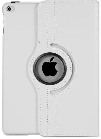 Leather Rotate 360° Stand Case For Apple iPad Air 1st Air 2nd 9.7 2017/2018 5th & 6th Generation (WHITE)