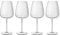 Luigi Bormioli Optica Red Wine Glasses 4 Set x 700ml Large Wine Glasses, Crystal Glassware, Dishwasher Safe