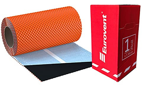 300mm x 5,0m ALU Wandanschlussband/Kaminanschlussband 3D Struktur EUROVENT (RAL8004 (Zigelrot))