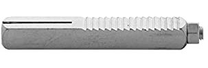 MS Beschläge 8mm Wechselstift Vierkantstift mit Keilbolzen Befestigung Spreizstift Wechselgarnitur-Stift Profilstift Spaltstift Vierkant (Türstärke 36-42mm)