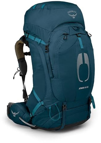 Osprey Herren Atmos Ag 65l Men's Backpacking Backpack Rucksack, Venturi Blue, X-Large