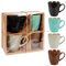 ORION GROUP Set di 4 tazze in ceramica, 250 ml, tazze decorate in confezione regalo, splendida idea regalo