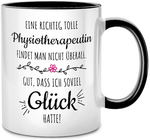 Seness Eine richtig tolle Physiotherapeutin Tasse mit Spruch, Physiotherapie Geschenke, Physiotherapeuten, Team Geschenk für Physiotherapeut, Therapeutin Kaffeetasse kleines Danke Dankeschön Arbeit