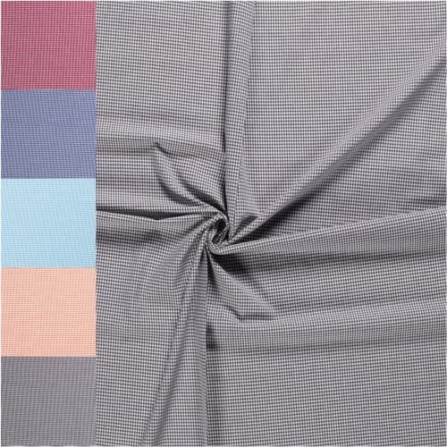 DEDEKA-Stoffe 100% Baumwollstoff kariert 2mmCHECK2 ÖkoTex Standard 100-15 Farben (Grau)