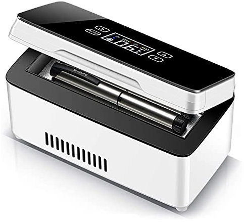 Refrigerador pequeño portátil para medicamentos, refrigerador para insulina, Mini refrigerador para automóvil, Utilizado para la refrigeración con interferón, insulina y Otros medicamentos