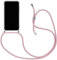 Coque Collier pour OnePlus 10 Pro, Housse pour Smartphone à Porter au Cou - Étui à bandoulière Cordon - Lanyard Case Protection Complète, Étui en Silicone Transparent, Rose