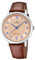 Montre FESTINA pour Homme F20660/2 Petite Boîtier en Acier Inoxydable Gris Bracelet en Cuir Marron