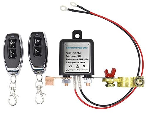 KKnoon 12-V-Autobatterie-Relais, kabellos, Batterie-Trennschalter, Batterietrennschalter, Hauptschalter mit 2 Fernbedienungen