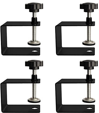 4 Piezas Abrazaderas en C, Abrazadera Acero Inoxidable, Sargentos G, Rango de Sujeción 50 mm, Para Soldadura, Fijación, Carpintería De Bricolaje Negro