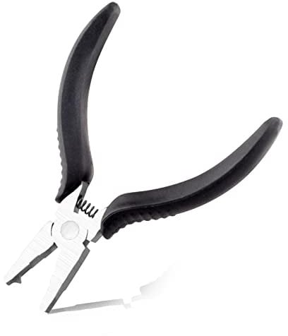 LEONTOOL Mini Split Ring Pliers for Jewelry Making 4 Inches Ring Opening Pliers Split Ring Opener Tool Precision Jewelry Making Tools for Split Ring Key Chain Crafting Jump Ring Opener