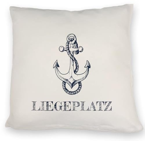 speecheese Anker Kissen - Der perfekte Liegeplatz für Matrosen Seebären und Opas DekoKissen maritim dekorativ Schiff Kreuzfahrt