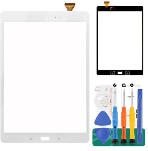 Per Samsung Galaxy Tab A 9.7 '' 2015 Schermo di Ricambio SM-T550 SM-T555 T550 T550 T555 Touch Screen Digitizer Kit di Montaggio Vetro Bianco (Non Schermo LCD)