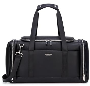 Princely London Reisetasche/Sporttasche New York - Stylischer Weekender Damen - Geräumige Duffle Bag mit Reißverschluss & Innenfächern - Schwarz