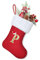 Homemari Personalisierte Weihnachtsstrümpfe mit Buchstaben 30 cm Bestickter Nikolausstrumpf Christmas Stockings Weißem Plüschbündchen Kamin hängende Ornamente Geschenkhalter für Weihnachtsbaum P