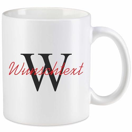 Kiwistar Tasse weiß - individuell personalisiert mit Name & Initialien bedruckt - selbst gestalten - Tassen selber personalisieren - Werbetasse - Geschenk - Motivtasse