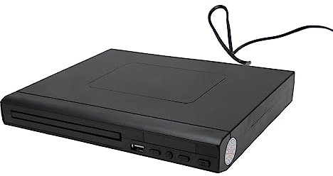 GOWENIC Mini Reproductor de DVD HD con Amplia Compatibilidad, Imagen HD, Ajuste de Velocidad, Interfaz USB para Películas SD (Enchufe de la UE)
