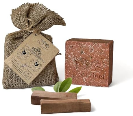Dr.Ancient Barra de Jabón de Sándalo Orgánico Natural Vegano Tradicional Hecho a Mano Antiguo -Antiinflamatoria, Antienvejecimiento- Absolutamente Sin Químicos Jabón Puro Natural 140g (Paquete de 1)