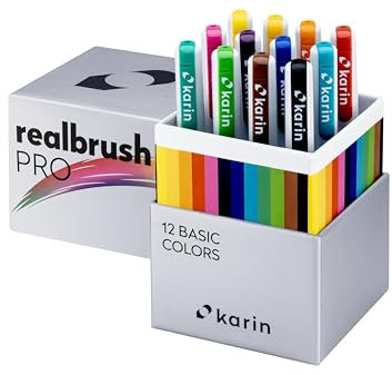 KARIN Realbrush PRO Basic Colors – ein Set mit 12 Pinsel in einem exklusiven und schützenden Etui.