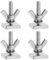 YINETTECH 4 Stück Edelstahl M6 x 28 mm T-Track-Adapter 19,2 x 19,2 x 4 mm Vierkantkopfschrauben, geeignet für Fahrradträger, Skihalter, Snowboard-Halter