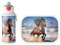 Mepal - Lunch-Set Campus - Lunch-Set für Kinder mit Pop-up Trinkflasche & Lunch Box - Lunch-Set für die Schule oder unterwegs - Spülmaschinenfest & BPA-frei - 400 ml + 750 ml - Wild Horse