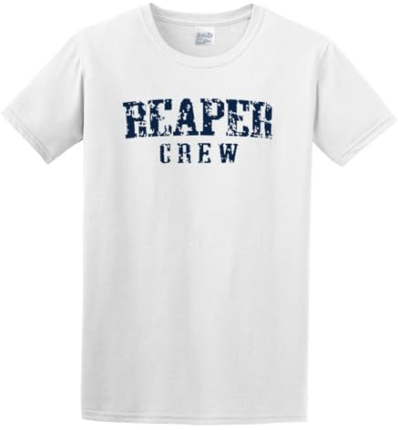 Reaper Crew College Style Cartoon Premium Beautiful Painting T-Shirt White XL