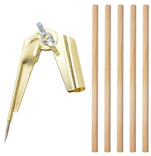 Bleistift Zirkel und Anreißer, Spitzzirkel mit 5 Bleistift, Schnellverstellzirkel mit Bleistifthalter für Zeichenkreise, Zimmerei, Metallbearbeitung und Lederverarbeitung