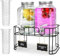 Deefongo 2 x 4L Glas-Getränkespender mit Ständer, Getränkespender, Glas-Wasser-Saft-Spender mit Hahn für geeiste Säfte, Wasser, hausgemachte Getränke, Partys, Hochzeiten