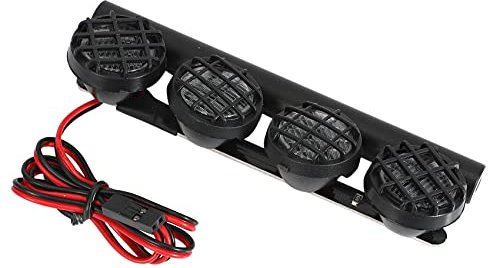 Huhudyy Multifunktions LED Dach Licht Leiste mit Ultraheller Lampe und 4 Scheinwerfern für 1/10 1/8 RC Auto CC01 Axial SCX10