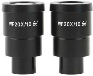Mikroskop 2 teile/para WF20X 25X Objektiv 30mm Dia Montieren Microscopio Zubehör for Fernglas Zoom Stereo Mikroskop(WF20X-10 with scale)