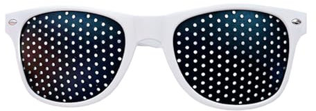 White Grid Glasses Anti-Tension, Hole Glasses, Eye Trainer, Pinhole Glasses, Grid Glasses, Eye Training, Hole Glasses for Eye Training, Original Hole Glasses for Eye Training, Eye Training Glasses