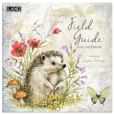 Lang Companies, Field Guide Mini-Wandkalender 2026, 17,8 x 17,8 cm, 12-Monatskalender mit gehefteter Bindung