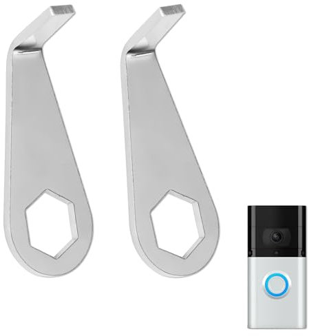 2pcs Video Doorbell Key Replacement Tool, Doorbell Key Tool Stainless Steel Video Doorbell Removal Key Tool Doorbell Accessories Compatible with Battery Doorbell (2024 Release)