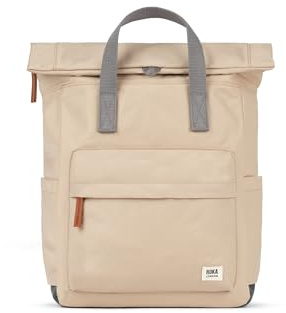 ROKA London Canfield B Medium Sustainable Nylon Backpack (Sand)