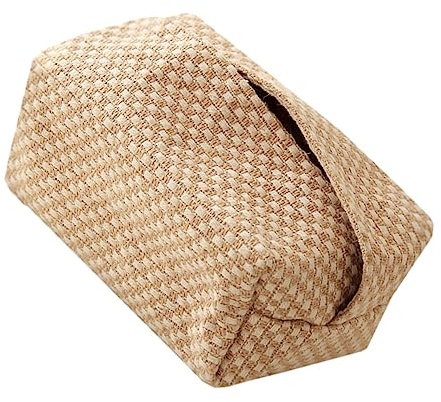 Happyyami 1 Pezzo scatola di fazzoletti in tessuto Supporto tissutale beige Copertina tovagliolo borsa per la conservazione dei tessuti sacchetto del tessuto del fumetto stoffa