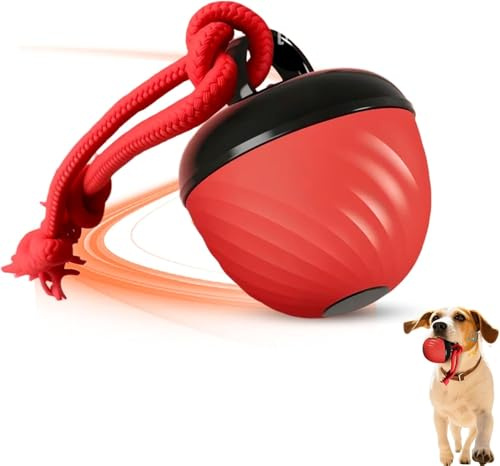 Ziswin Interaktiver Spielball Für Hunde, Moving Dog Ball Für Hunde, Hundeball Elektrisch Intelligentes Hundespielzeug Ball Mit Schnur Hund,Bekämpfen Sie Langweiliges Spielzeug, Hundeball (B)