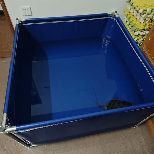 Erhöhter Fischteich Hartplastikpool für Aquakultur & Baden, verzinkter faltbarer Swimmingpool für Erwachsene, Wasserspeichertank
