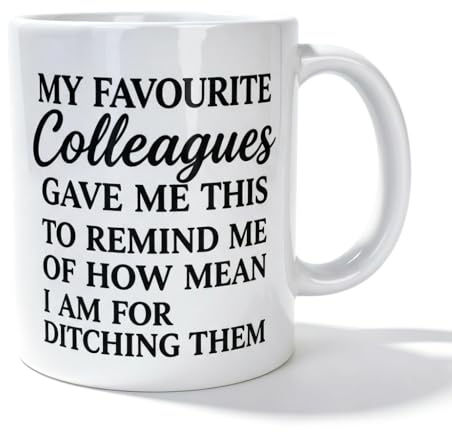 Mitibet Funny Colleague Leaving Gifts, Novelty Coffee Mug, Sarcastic Coworker Farewell Present, Men Women New Job Cup, Boss Work Friend, 1 Piece