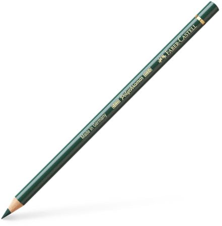 Faber-Castell Art & Graphic Polychromos Colour Pencil, (165), Juniper Green, for Art, Craft, Drawing, Sketching, Home, School, University, Colouring