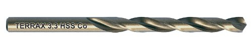 TERRAX by RUKO Spiralbohrer HSS-CO5 3,3 mm in Kunstoffpack