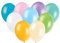 Unique Party 80150 - Palloncini in Lattice di Colori Pastello Assortiti da 30cm, Confezione da 10