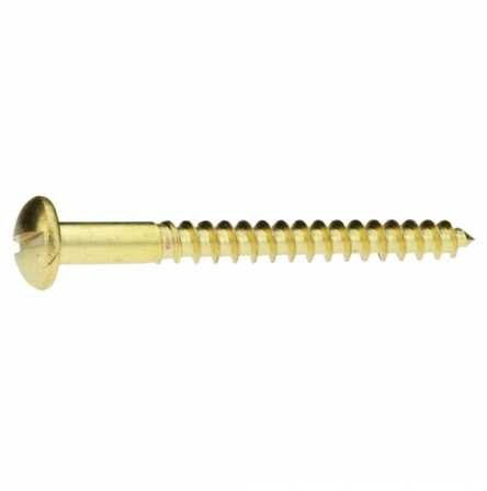 Reidl Holzschraube halbrund 5 x 70 mm DIN 96 Messing blank 10 Stück