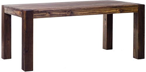 Esstisch Rio Kanto 200x100 cm Eiche antik Pinie Massivholz Größe und Farbe wählbar Esszimmertisch Küchentisch Holztisch Echtholz vorgerichtet für Ansteckplatten Tisch ausziehbar Brasilmöbel