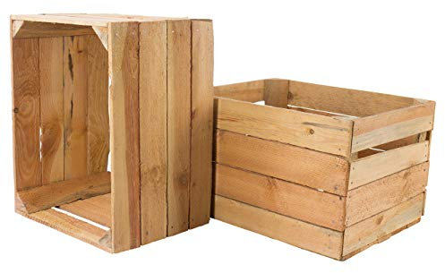 4er-Set GUTE Massive u. HELLE Obstkiste Zum Möbel- u Regalbau - Aus Dem Alten Land - Von Kontorei® - Natur